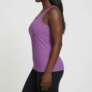 Débardeur côtelé pour femme – Qualité supérieure, tissu tricoté côtelé, coupe confortable, sans manches, haut basique pour femme, tenue décontractée et tendance - Product Image 3