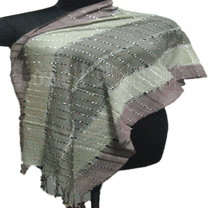 Écharpes et foulards longs pour femmes en coton 100% pour l'été, motif à carreaux écologique - Product Image 2