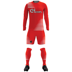 Tenue de football professionnelle prête pour les matchs, technologie de refroidissement avancée, respirante, 100% polyester, nom d'équipe personnalisé, design unisexe - Product Image 1
