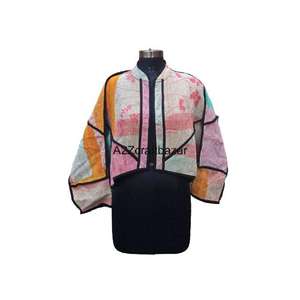 Chaqueta de Cuello Alto para Mujer, Tejida a Mano, Tradicional, Vintage, Ecológica, 100% Algodón, Reversible, Transpirable y de Secado Rápido - Product Image 2