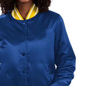 <b>Light</b> <b>Weight</b> Comfortable Satin <b>Jackets</b> Women Custom Color Quick Dry Women Satin Varsity <b>Jackets</b> - Product Image 3