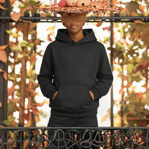 Men's Black Hooded Sweatshirt 100% Cotton Fleece Casual Regular Fit Solid Color Pocket Design Autumn Wear - Product Image 4