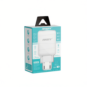 Adaptador de Carga Rápida de Doble Puerto Ansty Q-018 20W Blanco - USB y C - Product Image 2