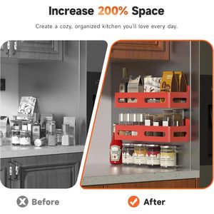 4 Pack Strong Magnetic Spice Rack for Refrigerator Multipurpose 4-Hook <b>Shelf</b> Organizer for <b>Kitchen</b> & Bathroom - Product Image 3