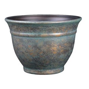 Silver Round Galvanized Metal Planters for Garden Planters Hammered New Designing Style Planters - Product Image 2