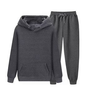 Wholesale Custom Logo Workout Training Wear <b>Men's</b> Hoodies Sweater Jogger Set Women Cotton Tracksuits Unisex Sweatsuit Set - Product Image 3