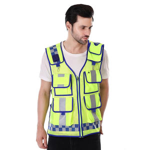 Chaleco de Seguridad para Mujer, Alta Visibilidad, Amarillo, ANSI Clase 2, Repelente al Agua, Poliéster Twill, 15 Bolsillos, Diseño Contorneado - Product Image 1