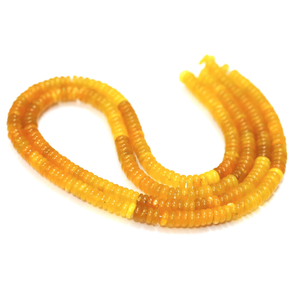 Cuentas planas de cuarzo amarillo miel, cuentas de piedra preciosa Heishi de cuarzo amarillo de 15 pulgadas, cuentas al por mayor para la fabricación de joyería - Product Image 3