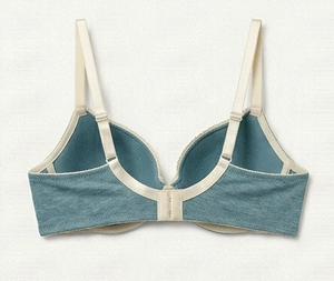 Soutien-gorge en dentelle sans armatures pour femme, couleurs personnalisables, bonnet complet, trois agrafes, bretelles réglables, dos en U, respirant, séchage rapide - Product Image 2