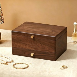 Caja de Joyería Vintage de Madera de Teca Hecha a Mano al por Mayor |   Herrajes de Latón Antiguo - Product Image 1