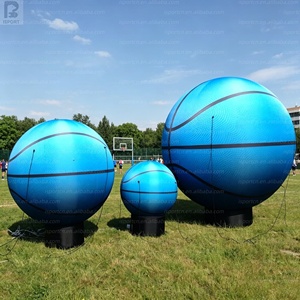 Balón de Baloncesto Inflable Gigante LED de 3m, con Logotipo Personalizado, con Base, <span class=keywords><strong>para</strong></span> Eventos/Decoración/Torneos de Baloncesto - Product Image 1