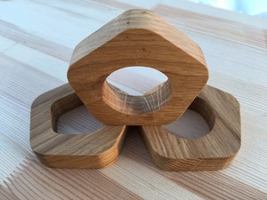 Anneaux de serviette en bois naturel, prix bas, ensemble élégant de porte-serviettes pour la décoration de table et l'usage domestique - Product Image 2