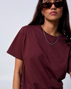 Camiseta de Estilo Femenino, Informal, de Manga Corta, Cuello Redondo, Mezcla de Algodón, Suave, Transpirable, Cómoda, para Verano, Gimnasio, Fitness y Viajes - Product Image 3