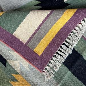 Tappeto e Set autentico in cotone indiano Dhurrie per i corridoi della cucina pavimenti della camera da letto del soggiorno-codice prodotto 005 - Product Image 4