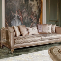 Ensemble de canapés en bois massif de luxe, style royal européen classique, sculpté à la main, écologique, durable, meubles de salon anciens pour hôtel