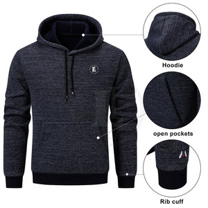 High Quality Breathable Solid Hooded Lightweight Winter Casual <b>Men</b> Tracksuit 100% Cotton Custom Made <b>Pullover</b> New Arrival - Product Image 3