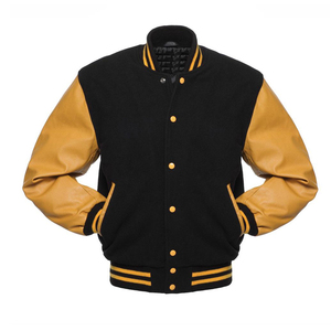 <b>High</b> Quality Genuine <b>Leather</b> Varsity Jacket for men <b>Top</b>-Demand Wool Breathable Lightweight for Winter Season men's jackets - Product Image 1