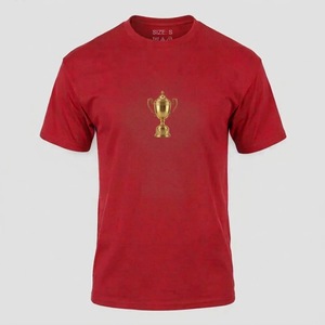 Custom Manufacturer <b>Red</b> Men's Eco-Friendly Sporty Bamboo Fiber T-<b>Shirt</b> Loose Fit Short Sleeve O-Neck Casual Jersey - Product Image 1