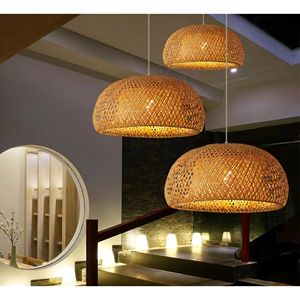 Lámpara Colgante de Bambú Hecha a Mano, Tejida, para Comedor, Sala de Estar, Hotel, Cafetería, Decoración Interior Moderna - Product Image 2