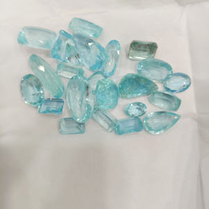 พลอยอะความารีนธรรมชาติที่งดงามเหมาะสำหรับเครื่องประดับขายส่งของแท้พลอยสีฟ้าบราซิลหลวมทำด้วยมือ - Product Image 3