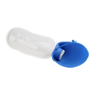 Silicone Outdoor Travel Pet Portable Water Bottle <b>Leaf</b> Cover Flip Design Regular Size - Product Image 5