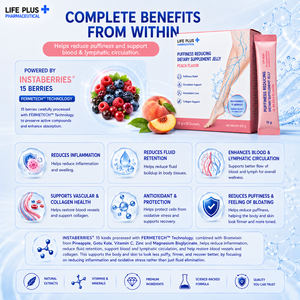Suplemento Dietético de Vitaminas Reductor de Hinchazón, Agente Gelificante, Sabor a Melocotón, Antioxidante, Apoyo a la Circulación, 100g, Privado - Product Image 3
