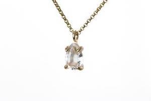 Maravilloso Collar de Plata de Ley 925 con Colgante de Cuarzo Transparente Natural en Forma de Pera Facetada, Venta al por Mayor - Product Image 4