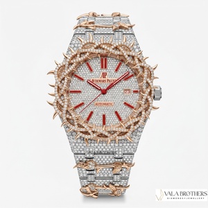 Montre Hip Hop en Moissanite et Diamants, Bracelet en Acier Inoxydable, Montre à Quartz de Luxe pour Rappers, DJ, Défilés de Mode et Soirées Audemars Piguet - Product Image 1