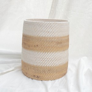 Nouveau dernier design blanc naturel rotin planteur pot panier accessoires de jardin en gros osier jardinières pots meilleurs cadeaux - Product Image 2