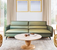 18 CHANZ Modernes L-förmiges Ecksofa PU-Leder Stoff Massivholzrahmen Metallbeine Hochdichte PU-Schaumstoff Recron Couch