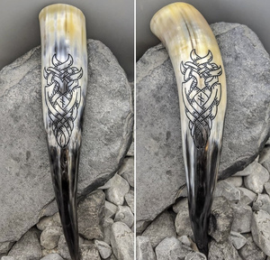 แก้วเบียร์ควายฮอร์นขัดมันทำมือทำจากธรรมชาติสำหรับน้ำดื่มแบบไวกิ้งทำจากวัสดุที่มีเอกลักษณ์และทนทาน - Product Image 4