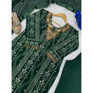 Beau haut et pantalon de fête pour femmes avec ensemble élégant Dupatta - Product Image 4