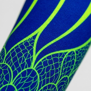 Manches de bras trois-quarts pour hommes, imprimées, motif bleu vert, polyester, protection solaire UPF50+ - Product Image 6