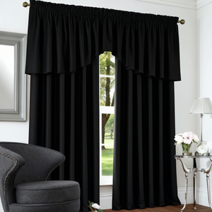 Modern 4x7 Feet Polyester Pleated <b>Window</b> <b>Curtain</b> Panel Blackout with Valance Pinch Pleat for Home Hotel Office Hospital Use - Product Image 3