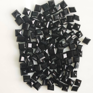 พลอยออนิกซ์สีดำธรรมชาติ 5 มม. ทรงสี่เหลี่ยมเจียระไนแบบสเต็ปคัท คุณภาพดีที่สุด พลอยหลวมสำหรับทำเครื่องประดับ ได้รับการรับรองจากเรดเมาน์เทน เจมส์ - Product Image 2