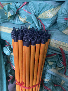 High Quality Eucalyptus Wooden Broom Handle PVC Wood Grain Coated for <b>Mop</b> and Broom - Product Image 2