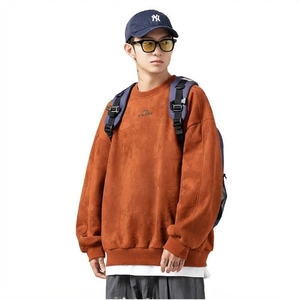 Sudadera con capucha estampada ecológica de punto de manga larga con cuello redondo oversize para hombre, estilo hip hop casual urbano, venta al por mayor - Product Image 4