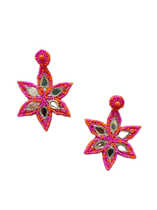 Boucles d'oreilles brodées de fleurs en sequins, bijoux perlés faits à la main, boucles d'oreilles d'Inde par MD HANDICRAFTS - Product Image 5