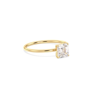 REYES New Arrival HPHT CVD Lab Grown Diamond Solitaire Rings in 14K Solid Yellow Gold Everyday Wear Fine Jewelry For Women - Product Image 3
