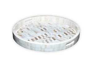 Handmade Natural Bone Inlay Eco-Friendly High Quality Luxury Decorative Coffee Table Serving Tray Floral <b>Mosaic</b> Design Hotel - Product Image 2