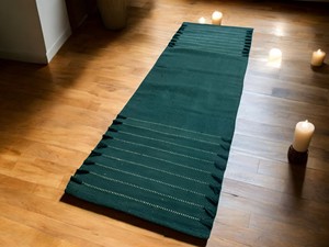 Contemporary Rectangle Chenille <b>Rug</b> With Printed Pattern Green Color Home Use - Product Image 3