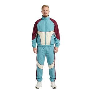 Conjuntos de Chaqueta Cortavientos de Poliéster y Nailon, Color Azul Marino y Verde Lima, Mangas en Contraste, Chaqueta Deportiva para Entrenamiento, Running y Atletismo - Product Image 4