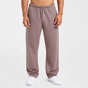 Nouveau pantalon de jogging tendance pour hommes, coupe droite oversize, avec logo personnalisé, en coton léger, style streetwear, vente en gros - Product Image 1