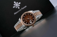 Reloj Mecánico Automático para Hombre, 40 mm, Alexander Ferros 8032D/08, Cristal de Zafiro, Cierre de Mariposa, Acero Inoxidable, Resistente al Agua