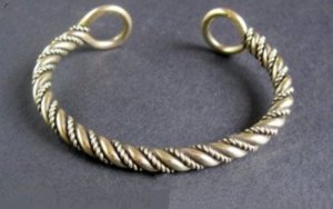 Handcrafted Ethnic Brass Choker Necklace Vintage Style <b>Adjustable</b> Open Torque Bangle Jewelry - Product Image 2