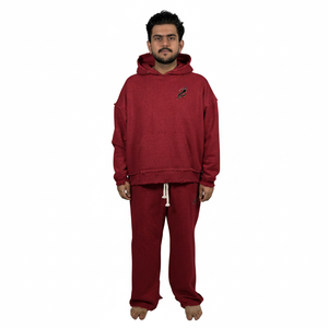 ชุดวอร์มลำลองผู้ชายสำหรับฤดูใบไม้ร่วง ผ้าฟลีซเนื้อนุ่ม แขนยาว พร้อมกางเกงขายาว ระบายอากาศได้ดี - Product Image 1