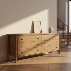 Cómoda Escandinava Linora, Ecológica y Duradera, de Madera con Acabado Natural, Mueble de Almacenamiento Minimalista para Sala de Estar - Product Image 2