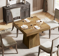 Ensemble de table à manger en bois de manguier au look vintage moderne, 8 places, rectangulaire, ensemble de salle à manger de luxe, meubles de salle à manger à prix abordables
