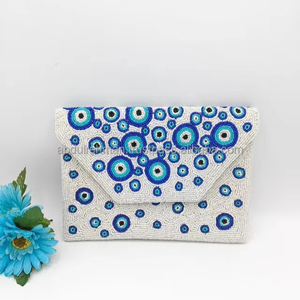 กระเป๋าคลัทช์ลายทางกระเป๋าลูกปัดกระเป๋าคลัทช์ปาร์ตี้ - Product Image 3