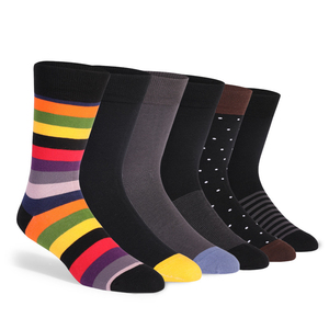 <b>Men's</b> Autumn Designer Casual Business Crew <b>Socks</b> with Plaid Pattern Seamless Spandex/Nylon/Cotton Blend - Product Image 3